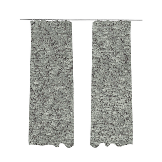 Hoover Boucle Recycled PET Material Grey Colour Upholstery Fabric CTR-1907 - Made To Measure Curtains