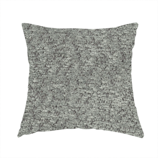 Hoover Boucle Recycled PET Material Grey Colour Upholstery Fabric CTR-1907 - Handmade Cushions