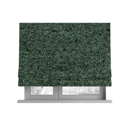 Hoover Boucle Recycled PET Material Green Colour Upholstery Fabric CTR-1909 - Roman Blinds