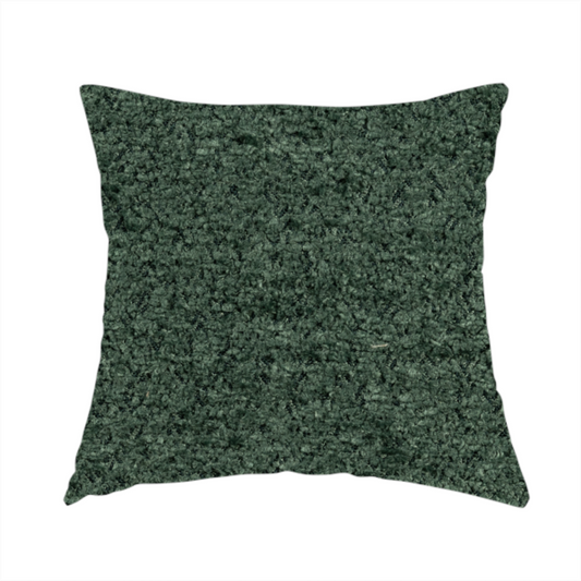 Hoover Boucle Recycled PET Material Green Colour Upholstery Fabric CTR-1909 - Handmade Cushions