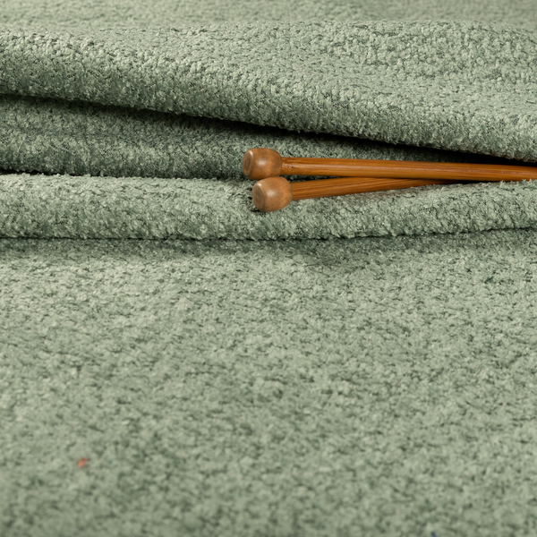 Hoover Boucle Recycled PET Material Jade Green Colour Upholstery Fabric CTR-1910