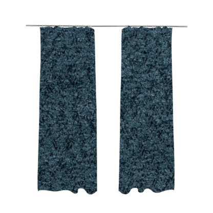 Hoover Boucle Recycled PET Material Navy Blue Colour Upholstery Fabric CTR-1914 - Made To Measure Curtains