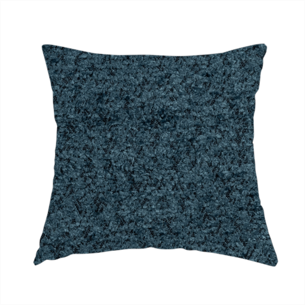 Hoover Boucle Recycled PET Material Navy Blue Colour Upholstery Fabric CTR-1914 - Handmade Cushions