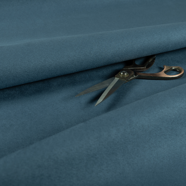Dhaka Plain Suede Navy Blue Colour Upholstery Fabric CTR-1916 - Handmade Cushions