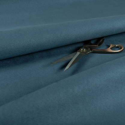 Dhaka Plain Suede Navy Blue Colour Upholstery Fabric CTR-1916