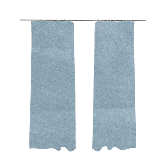 Dhaka Plain Suede Light Blue Colour Upholstery Fabric CTR-1917 - Made To Measure Curtains