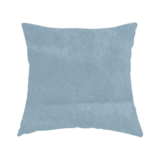 Dhaka Plain Suede Light Blue Colour Upholstery Fabric CTR-1917 - Handmade Cushions