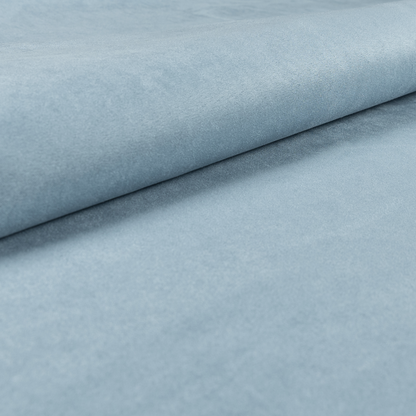 Dhaka Plain Suede Light Blue Colour Upholstery Fabric CTR-1917 - Roman Blinds