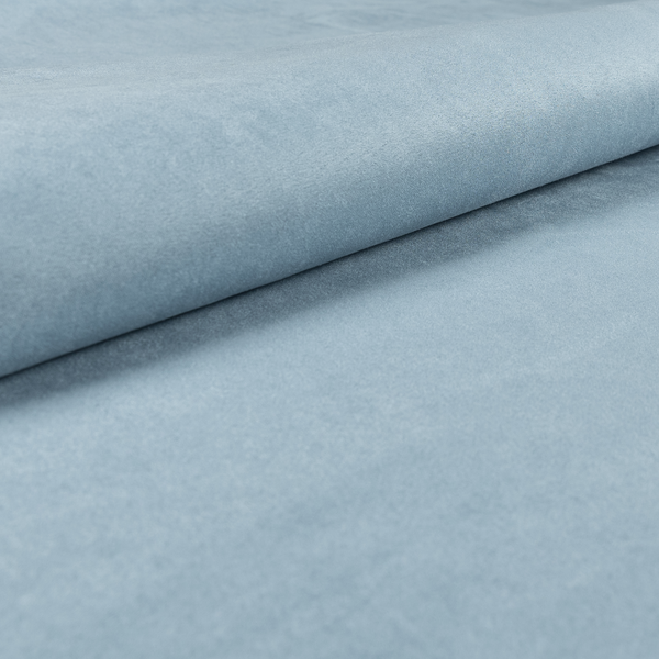 Dhaka Plain Suede Light Blue Colour Upholstery Fabric CTR-1917 - Made To Measure Curtains