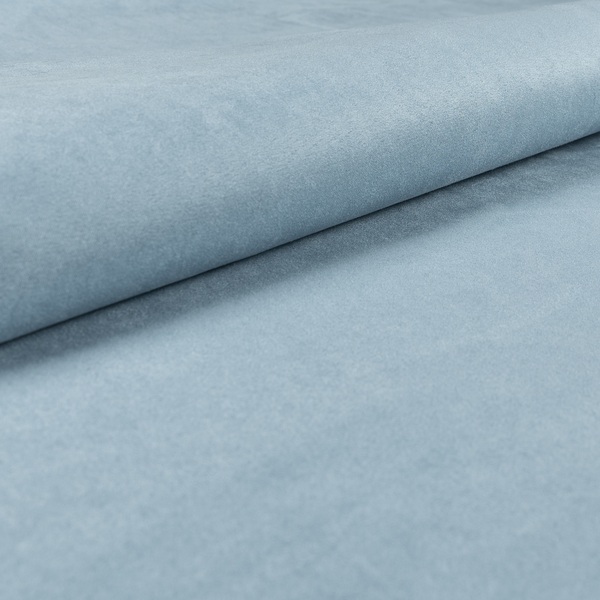 Dhaka Plain Suede Light Blue Colour Upholstery Fabric CTR-1917 - Handmade Cushions