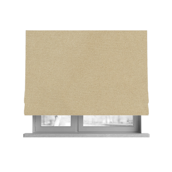Dhaka Plain Suede Beige Colour Upholstery Fabric CTR-1918 - Roman Blinds