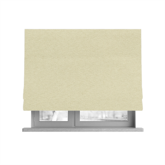 Dhaka Plain Suede Cream Colour Upholstery Fabric CTR-1919 - Roman Blinds