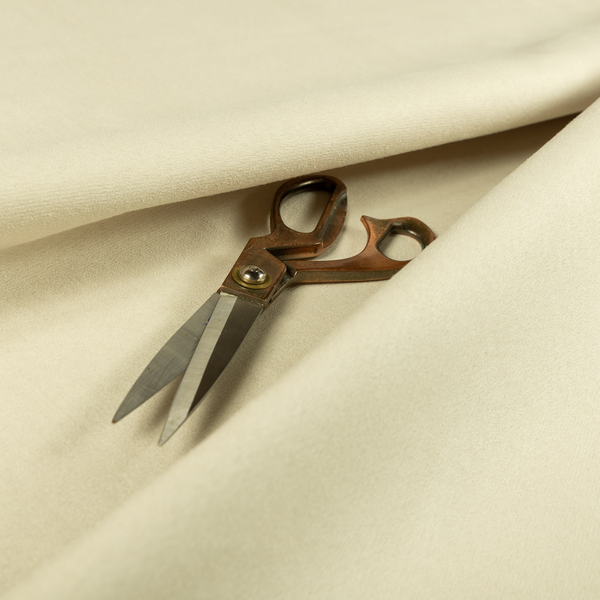 Dhaka Plain Suede Cream Colour Upholstery Fabric CTR-1919 - Roman Blinds