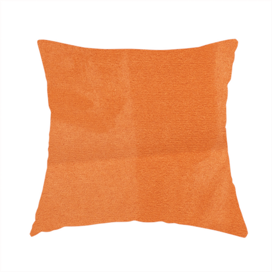 Dhaka Plain Suede Orange Colour Upholstery Fabric CTR-1920 - Handmade Cushions