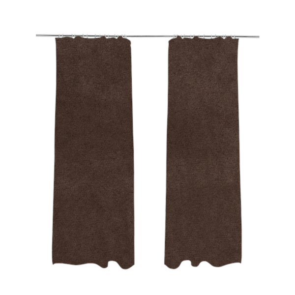 Dhaka Plain Suede Brown Colour Upholstery Fabric CTR-1921 - Made To Measure Curtains