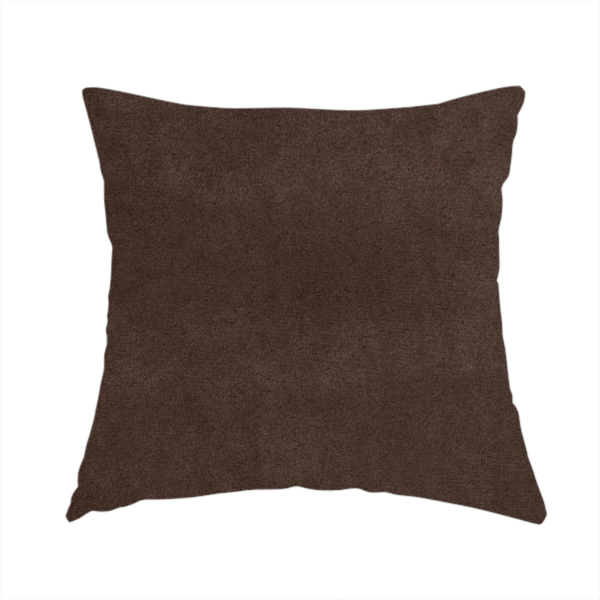 Dhaka Plain Suede Brown Colour Upholstery Fabric CTR-1921 - Handmade Cushions