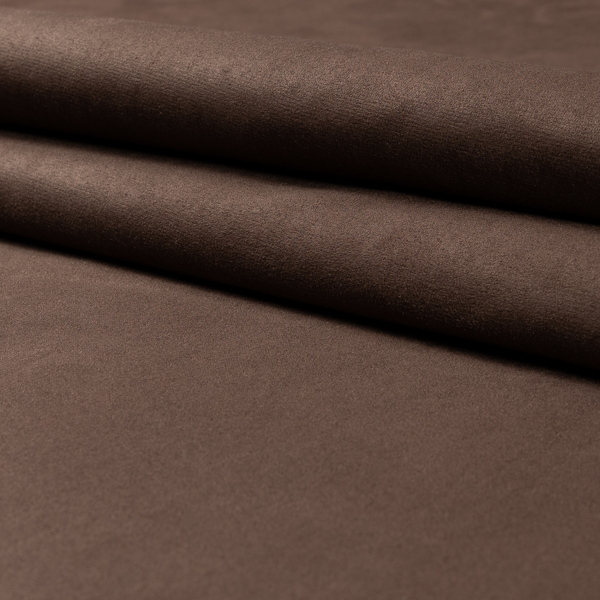 Dhaka Plain Suede Brown Colour Upholstery Fabric CTR-1921 - Roman Blinds