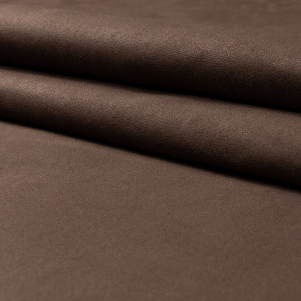 Dhaka Plain Suede Brown Colour Upholstery Fabric CTR-1921 - Made To Measure Curtains