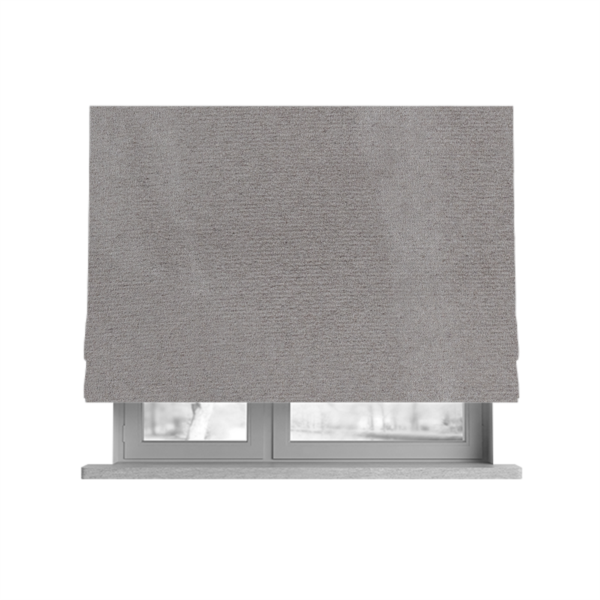 Dhaka Plain Suede Grey Colour Upholstery Fabric CTR-1923 - Roman Blinds