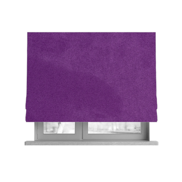 Dhaka Plain Suede Purple Colour Upholstery Fabric CTR-1925 - Roman Blinds