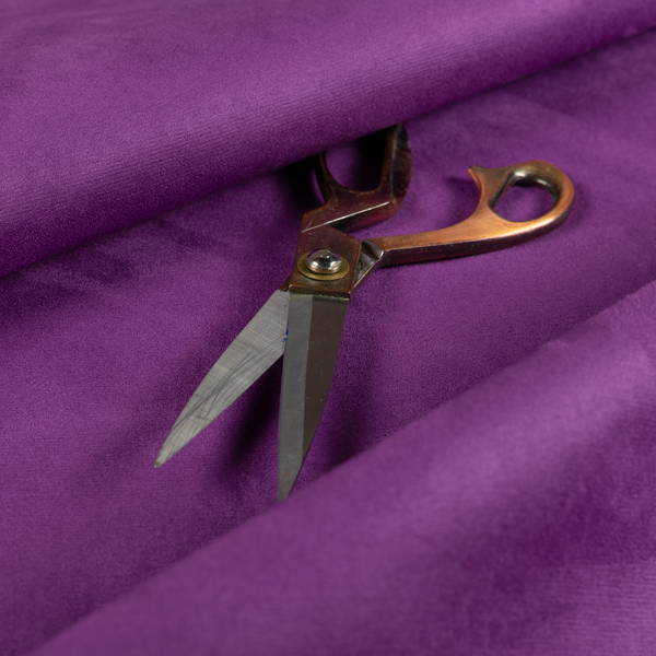 Dhaka Plain Suede Purple Colour Upholstery Fabric CTR-1925 - Roman Blinds