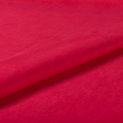 Dhaka Plain Suede Red Colour Upholstery Fabric CTR-1927 - Handmade Cushions