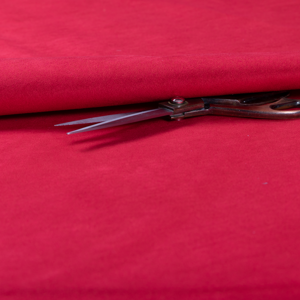 Dhaka Plain Suede Red Colour Upholstery Fabric CTR-1927 - Made To Measure Curtains