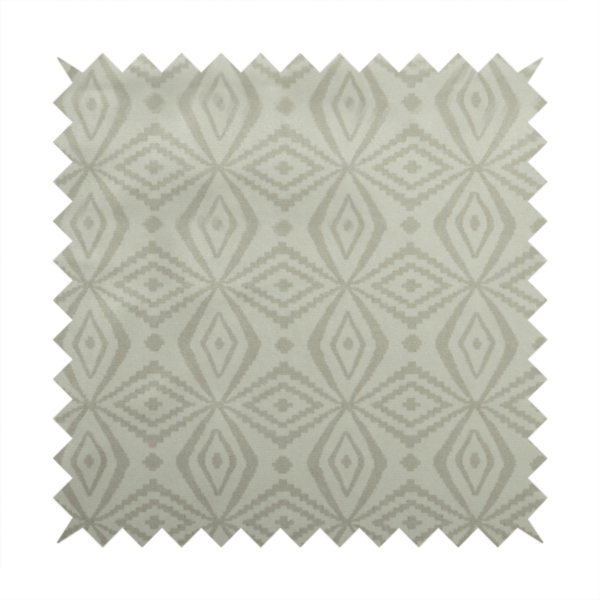 Oman Printed Velour Velvet Kilim Pattern Cream Colour Upholstery Fabric CTR-1929 - Roman Blinds