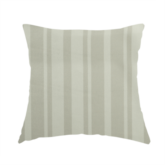 Oman Printed Velour Velvet Stripe Pattern Cream Colour Upholstery Fabric CTR-1930 - Handmade Cushions