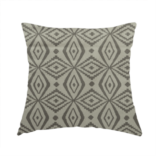 Oman Printed Velour Velvet Kilim Pattern Beige Colour Upholstery Fabric CTR-1931 - Handmade Cushions