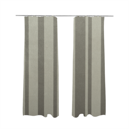 Oman Printed Velour Velvet Stripe Pattern Beige Colour Upholstery Fabric CTR-1932 - Made To Measure Curtains