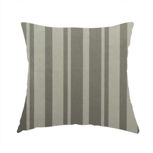 Oman Printed Velour Velvet Stripe Pattern Beige Colour Upholstery Fabric CTR-1932 - Handmade Cushions