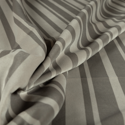 Oman Printed Velour Velvet Stripe Pattern Beige Colour Upholstery Fabric CTR-1932 - Roman Blinds