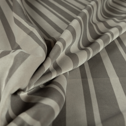 Oman Printed Velour Velvet Stripe Pattern Beige Colour Upholstery Fabric CTR-1932 - Made To Measure Curtains