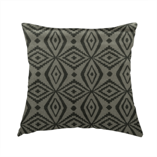 Oman Printed Velour Velvet Kilim Pattern Brown Colour Upholstery Fabric CTR-1933 - Handmade Cushions