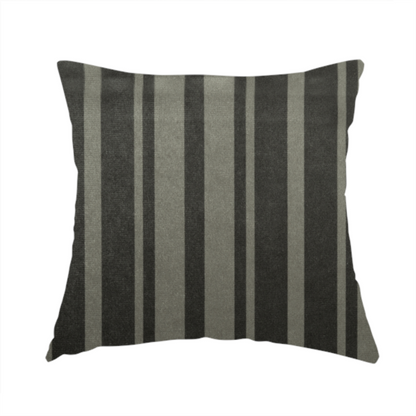 Oman Printed Velour Velvet Stripe Pattern Brown Colour Upholstery Fabric CTR-1934 - Handmade Cushions
