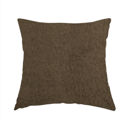 Berlin Boucle Textured Chenille Cedar Brown Colour Upholstery Fabric CTR-1955 - Handmade Cushions