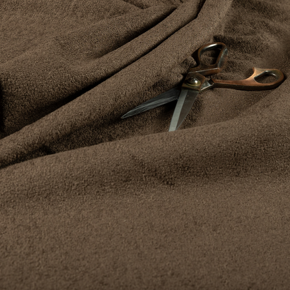 Berlin Boucle Textured Chenille Cedar Brown Colour Upholstery Fabric CTR-1955 - Handmade Cushions
