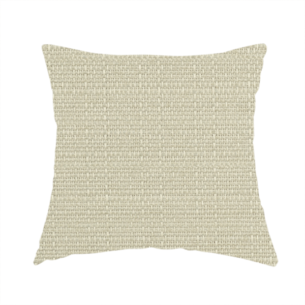 Potosi Weave Textured Chenille Cream Colour Upholstery Fabric CTR-1967 - Handmade Cushions