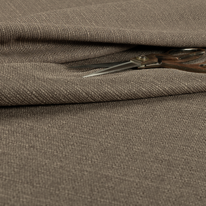 Potosi Weave Textured Chenille Mocha Brown Colour Upholstery Fabric CTR-1969 - Made To Measure Curtains