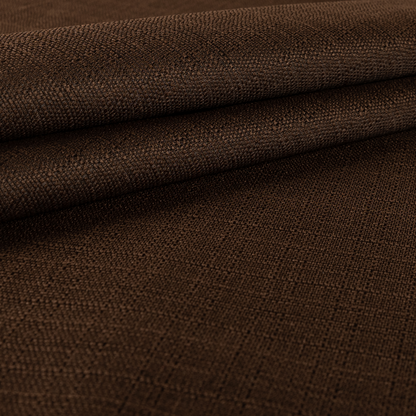 Potosi Weave Textured Chenille Chocolate Brown Colour Upholstery Fabric CTR-1970 - Made To Measure Curtains