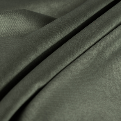 Muscat Plain Velvet Material Slate Grey Colour Upholstery Fabric CTR-1981 - Roman Blinds