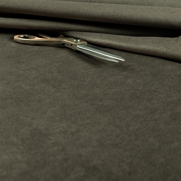 Muscat Plain Velvet Material Chocolate Brown Colour Upholstery Fabric CTR-1983 - Roman Blinds