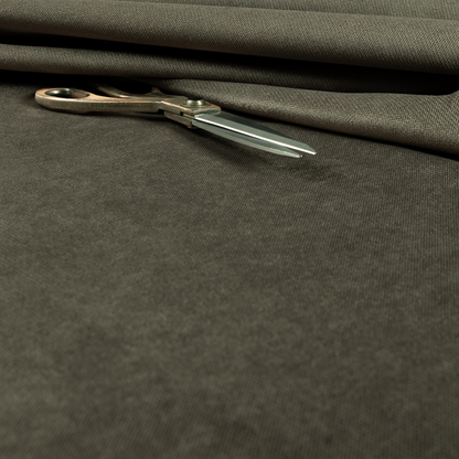 Muscat Plain Velvet Material Chocolate Brown Colour Upholstery Fabric CTR-1983 - Roman Blinds