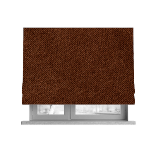 Muscat Plain Velvet Material Cinnamon Brown Colour Upholstery Fabric CTR-1985 - Roman Blinds