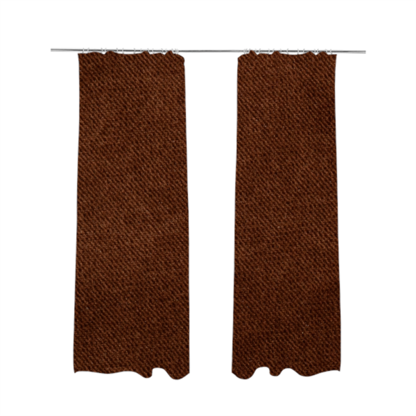 Muscat Plain Velvet Material Cinnamon Brown Colour Upholstery Fabric CTR-1985 - Made To Measure Curtains