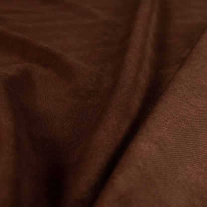 Muscat Plain Velvet Material Cinnamon Brown Colour Upholstery Fabric CTR-1985 - Roman Blinds