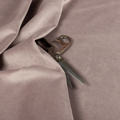Muscat Plain Velvet Material Soft Pink Colour Upholstery Fabric CTR-1986 - Roman Blinds