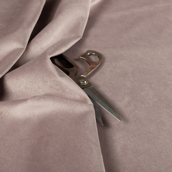 Muscat Plain Velvet Material Soft Pink Colour Upholstery Fabric CTR-1986 - Made To Measure Curtains