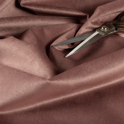 Muscat Plain Velvet Material Rose Pink Colour Upholstery Fabric CTR-1987 - Made To Measure Curtains